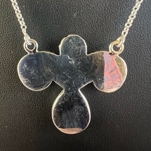 11/21 Sterling Silver Southwest Necklace with Copper Turquoise - Picture 3 of 3